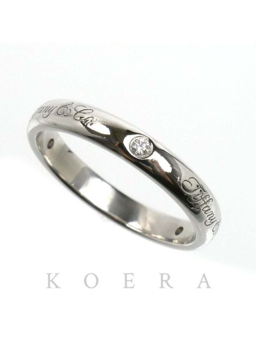 Tiffany & Co Platinum Notes Lucida Ring Diamond Vintage